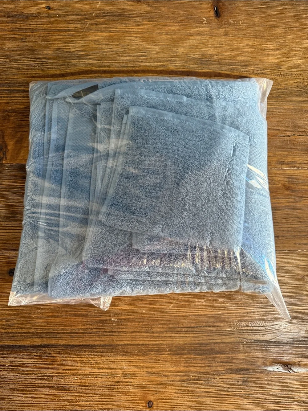 Soft Sky Blue Bath Towel Set - Plush Cotton Towels